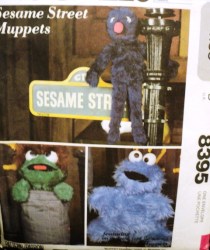 8395 MUPPETS  GROVER, OSCAR, COOKIE MONSTER  BERT ERNIE PATTERNS